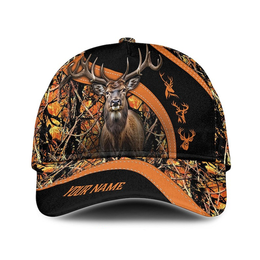 Custom Name Deer Hunting Cap – Personalized Camo Hat for Hunters | Outdoor Gift