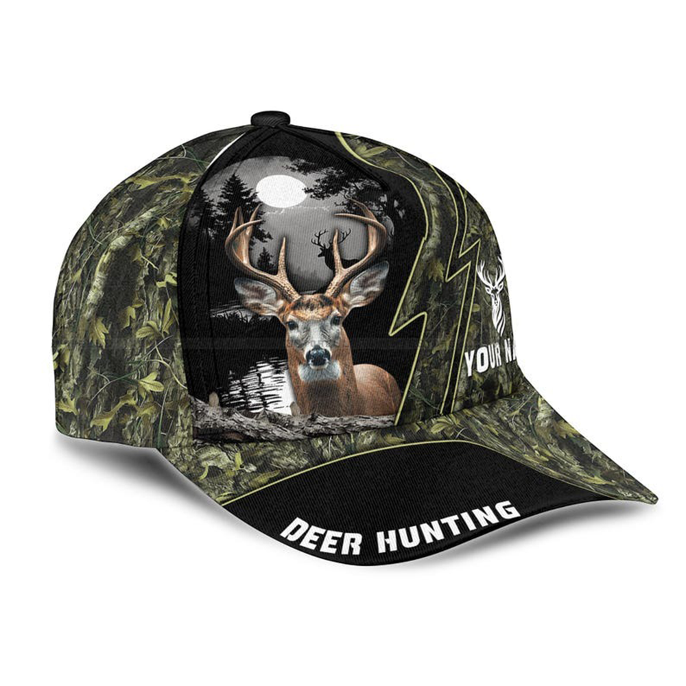 Personalized Deer Hunting Hat for Men – Custom Name Buck Camo Cap, Hunter Gift for Dad